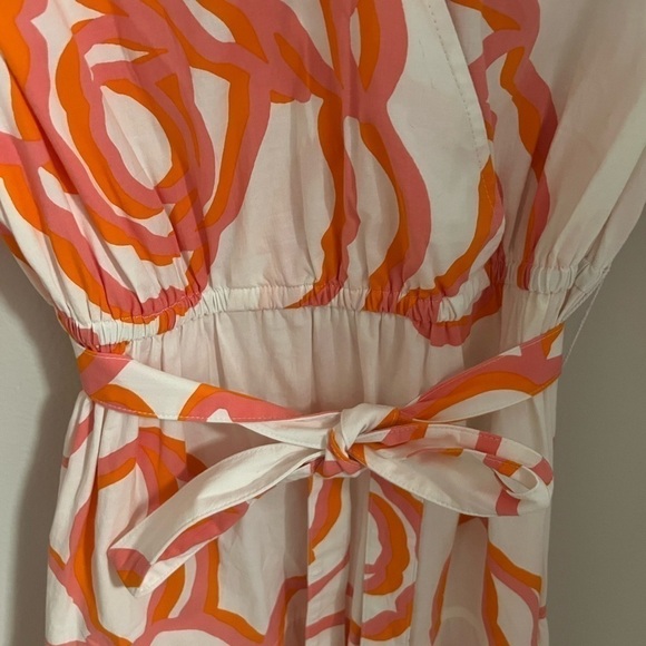 Finley Aerin Contour Rose Tiered Pink and Orange Maxi Dress Waist Tie - Picture 5 of 9